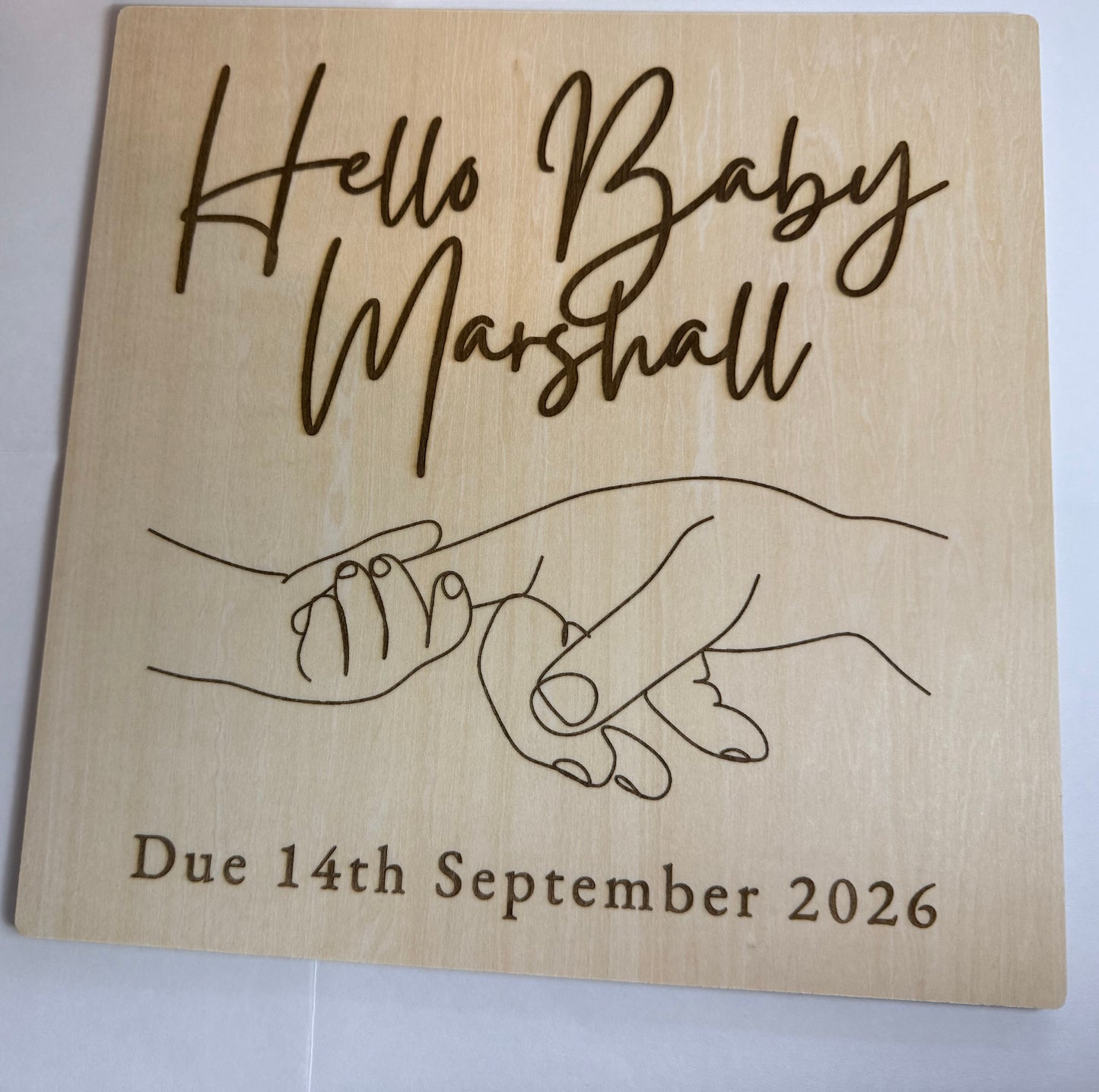 Personalised Baby Announcement Plaque
