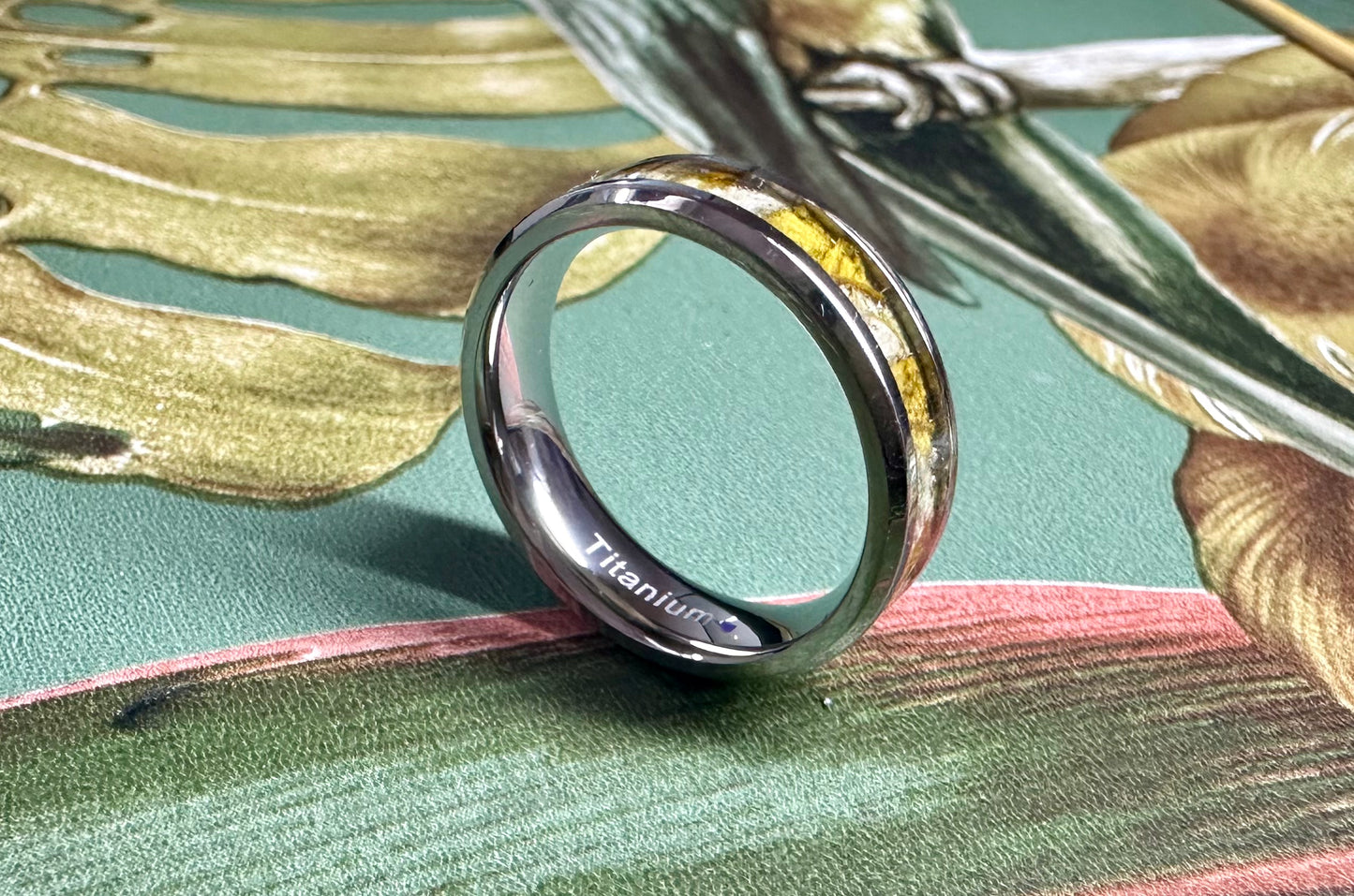 Preserved Flower Inlay Ring