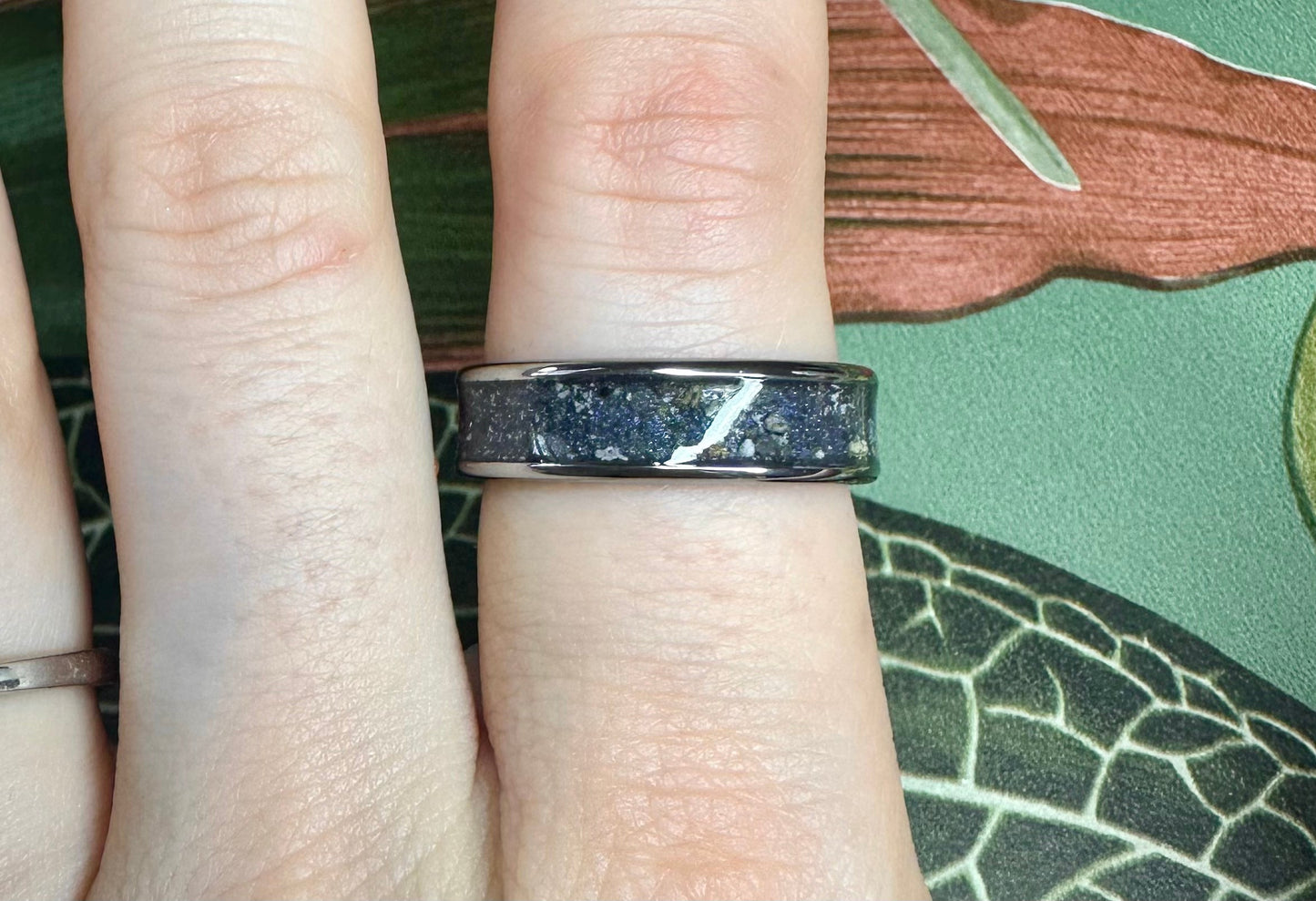 6mm Wide Cremation Inlay Stainless Steel ring