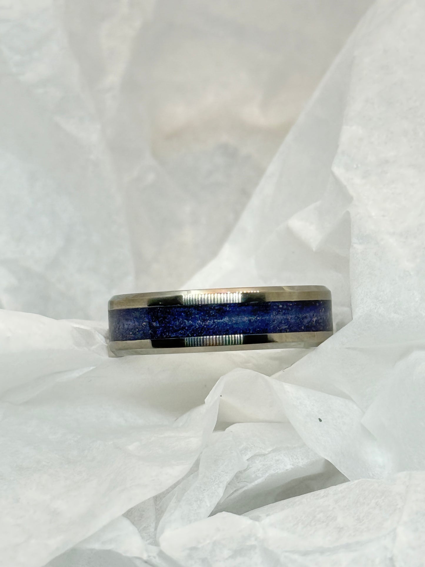 6mm wide Cremation Inlay Tungsten Carbide Ring