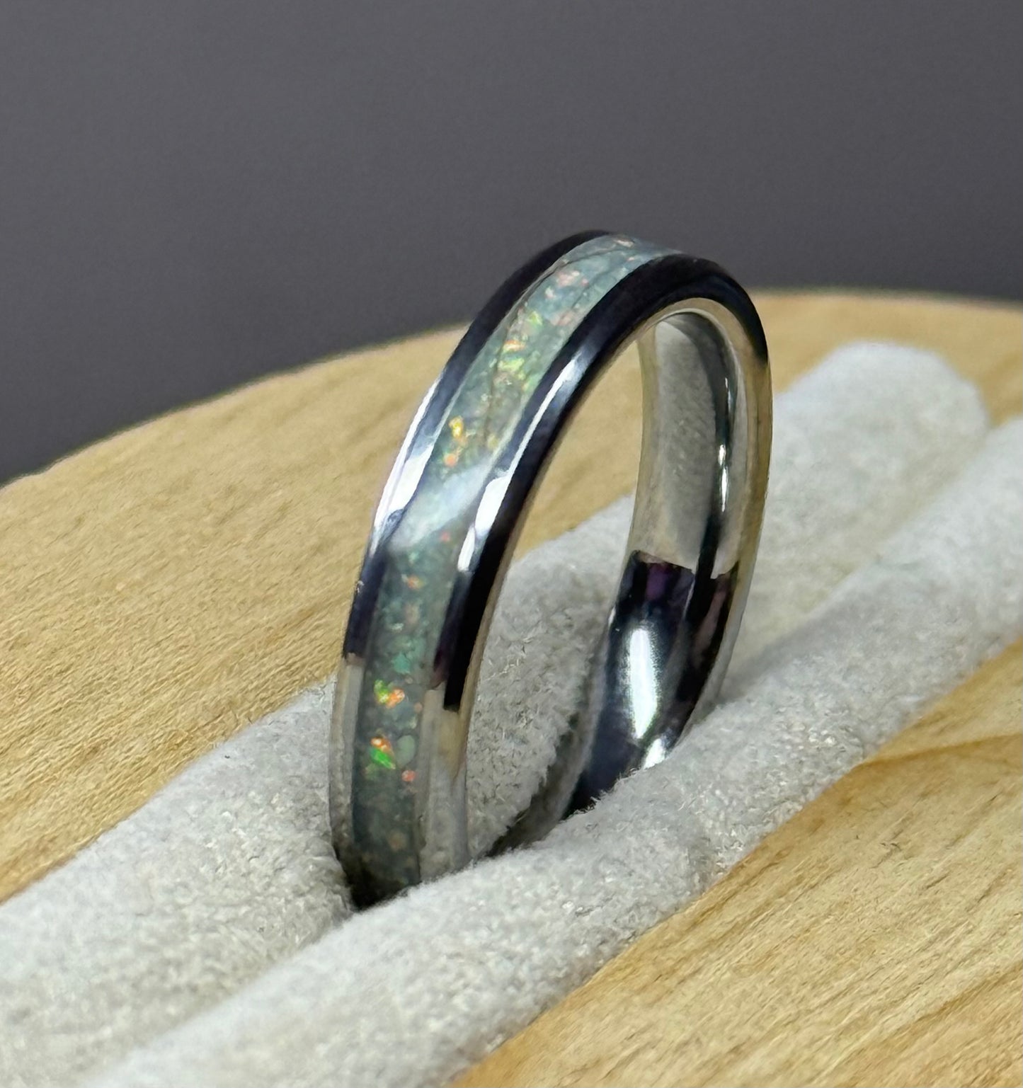 4mm Cremation Inlay Tungsten Carbide Ring