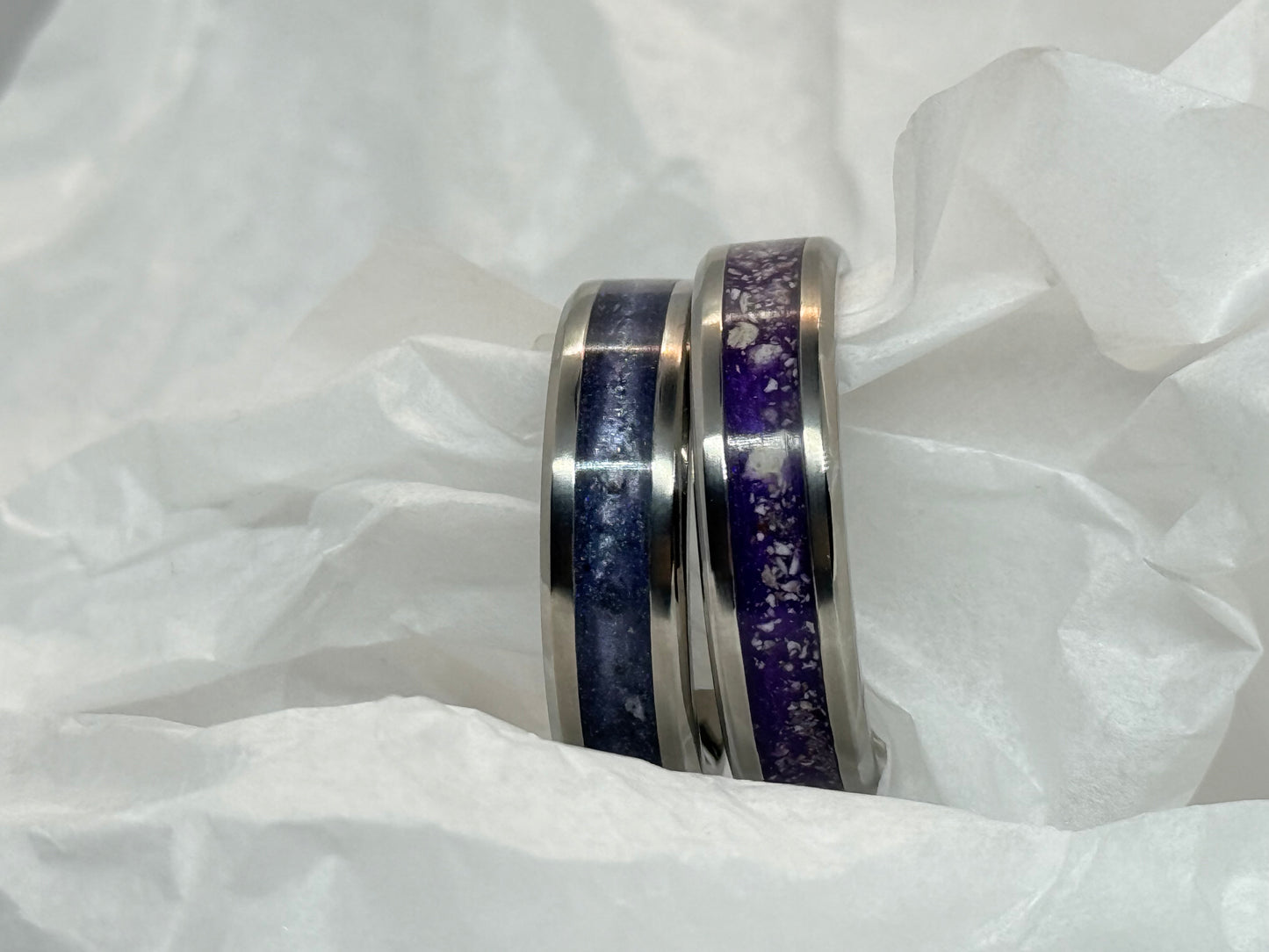 6mm wide Cremation Inlay Tungsten Carbide Ring